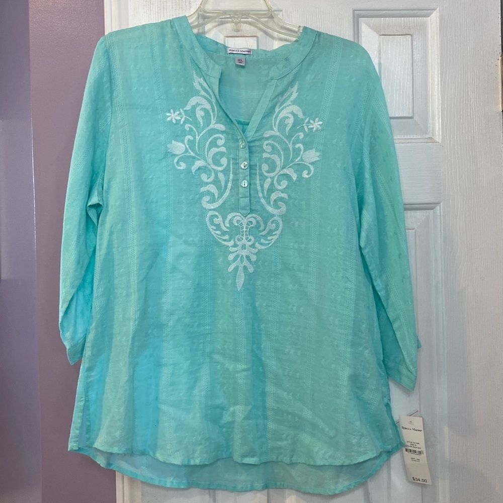 Rebecca Malone XL 3/4 sleeve blouse